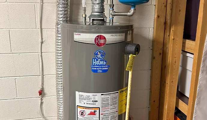 Hot water heater installed by Helms Plumbing and Drains Hot water heater installed by Helms Plumbing and Drains
