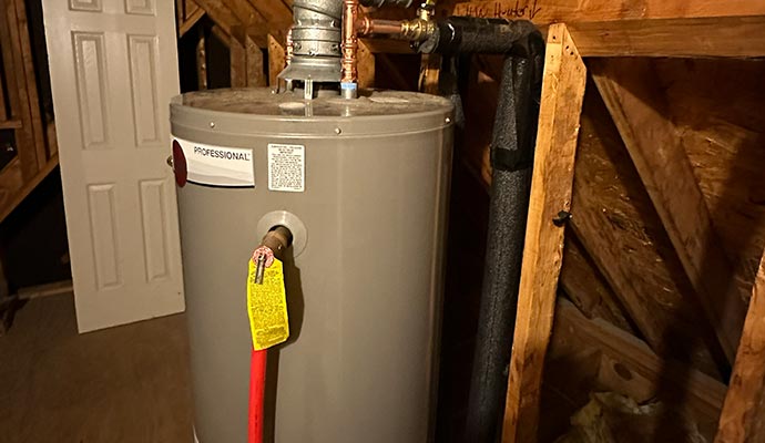 Newly installed water heater Newly installed water heater
